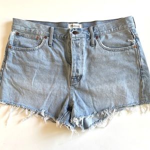 Madewell high rise denim shorts